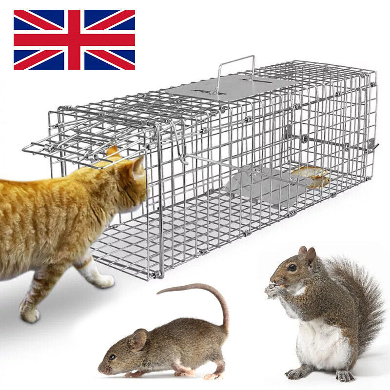 Squirrel Trap Heavy Duty Metal Humane Live Vermin Pest Animal Large Cage Catcher