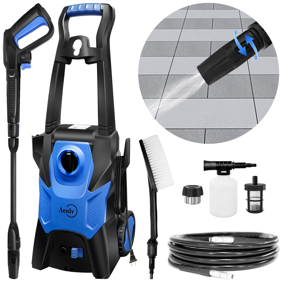 Electric High-pressure Cleaning Machine, Electric Powerful Cleaning Machine With Rotating Nozzle, 3200 PSI Maximum 2.2 GPM High-pressure Cleaning Machine, With Foam Monitor, Powerful Cleaning Machine