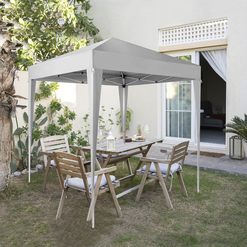 6.5x6.5ft White, No Surrounding Cloth, Folding Shed Oxford Cloth Sprayed Iron Pipe Portable