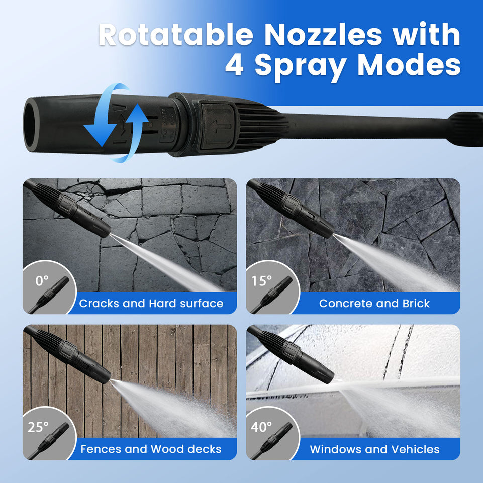 Electric High-pressure Cleaning Machine, Electric Powerful Cleaning Machine With Rotating Nozzle, 3200 PSI Maximum 2.2 GPM High-pressure Cleaning Machine, With Foam Monitor, Powerful Cleaning Machine